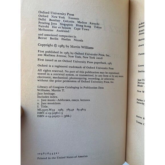 Jazz Heritage, by Martin Williams (Oxford University Press) - Picture 8 of 9